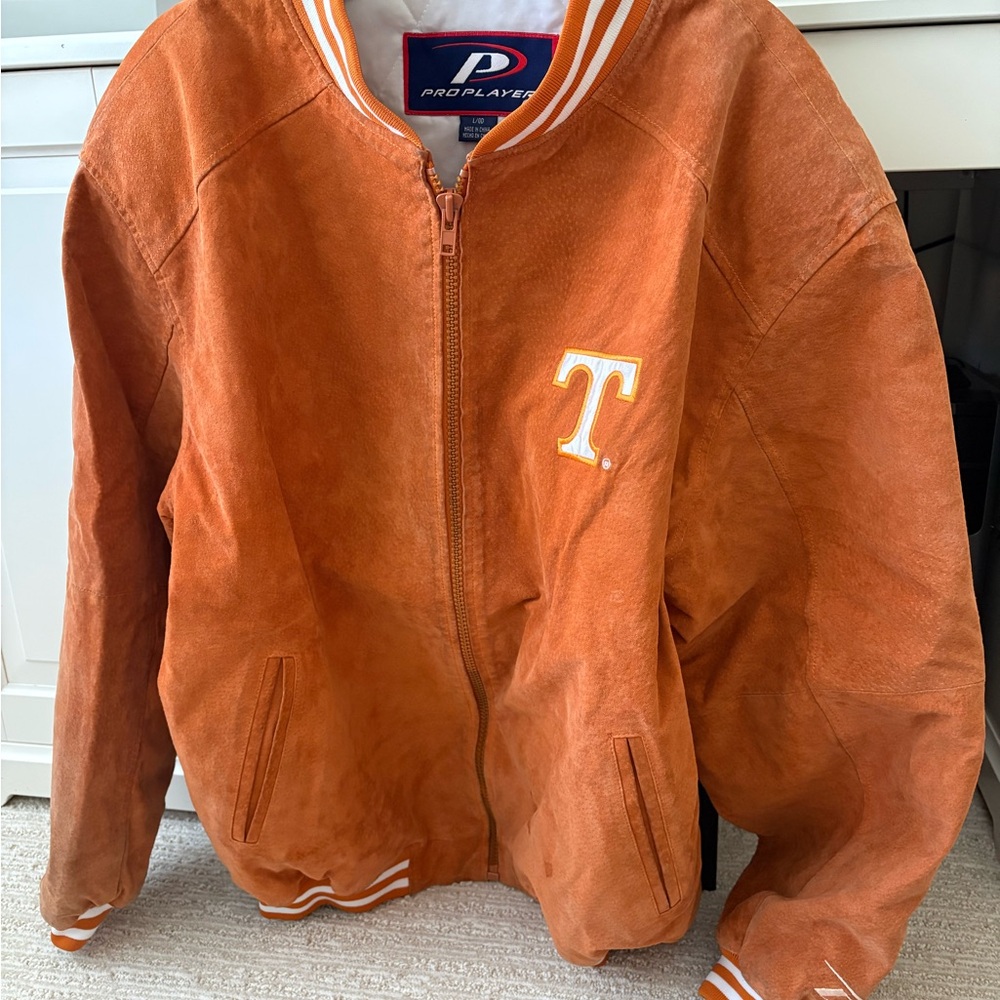 Tennessee Volunteers Orange Suede Varsity Jacket